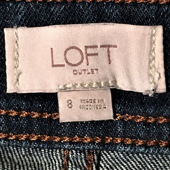 LOFT Nautical Inspired Button Front Denim Skirt - Picture 8 of 11